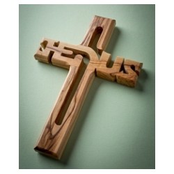 Cross-Olive Wood-Wall-Small...