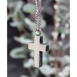 Necklace-Cross Urn-Silver