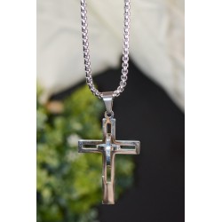 Necklace-Cross-Silver