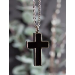 Necklace-Cross Urn-Black