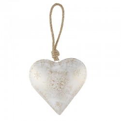 Ornament-Medium White Heart...