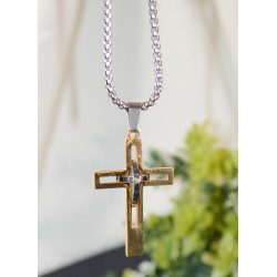 Necklace-Cross-Gold/Silver